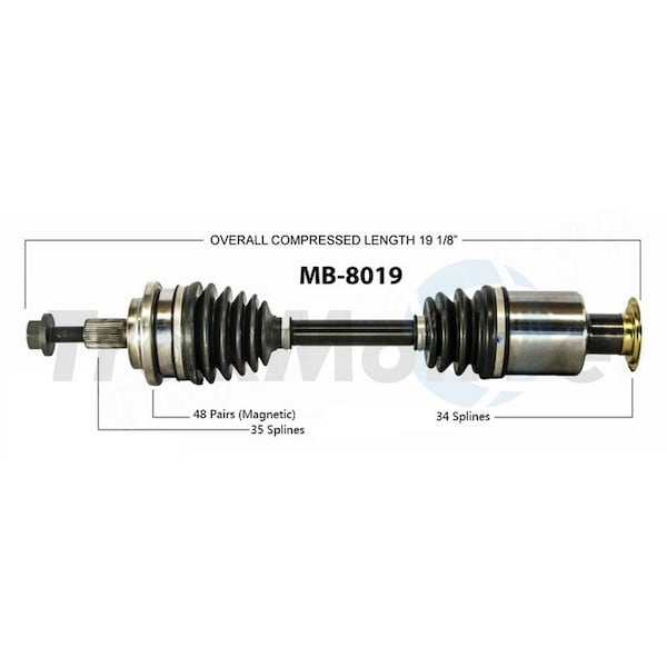 Surtrack Axle Cv Axle Shaft, Mb-8019 MB-8019 - main